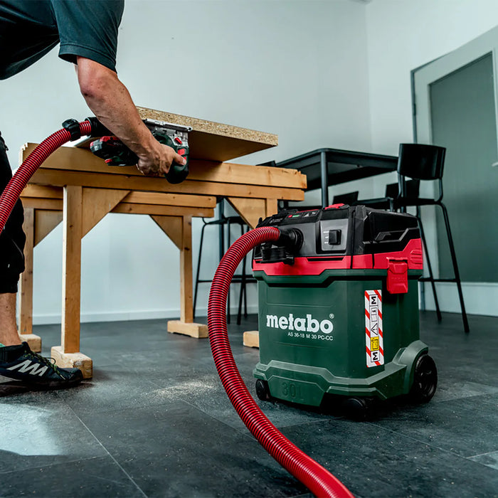Metabo AS 36-18 M 30 PC CC, M-Class Vacuum Cleaner with Cordless Control, Body Only - 602074850