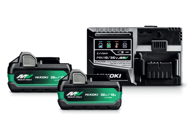 HiKOKI - UC18YSL3JHZ - MV Starter Pack 1 - 2 x BSL36A18X & UC18YSL3