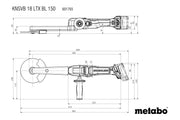 Metabo KNSVB 18 LTX BL 150 (601765840) 18V Brushless Cordless Fillet Weld Grinder - Body Only product image 6