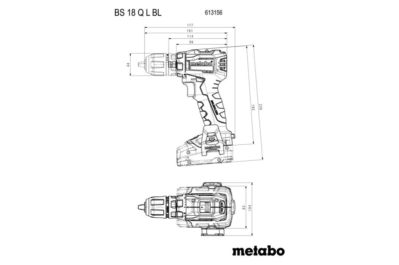 Metabo BS 18 L BL Q (613156500) 18V Brushless Cordless Drill Driver Kit (2 x 2Ah Batteries) product image 10