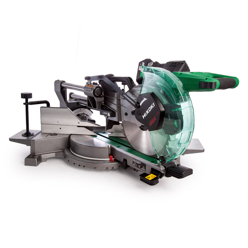 HiKOKI C3610DRA/JAZ MultiVolt Dual Bevel Mitre Saw 254mm with 2 x 8.0/4.0ah