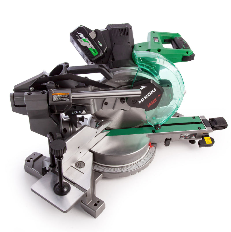HiKOKI C3610DRA/JAZ MultiVolt Dual Bevel Mitre Saw 254mm with 2 x 8.0/4.0ah
