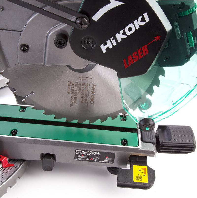 HiKOKI C3610DRA/JAZ MultiVolt Dual Bevel Mitre Saw 254mm with 2 x 8.0/4.0ah