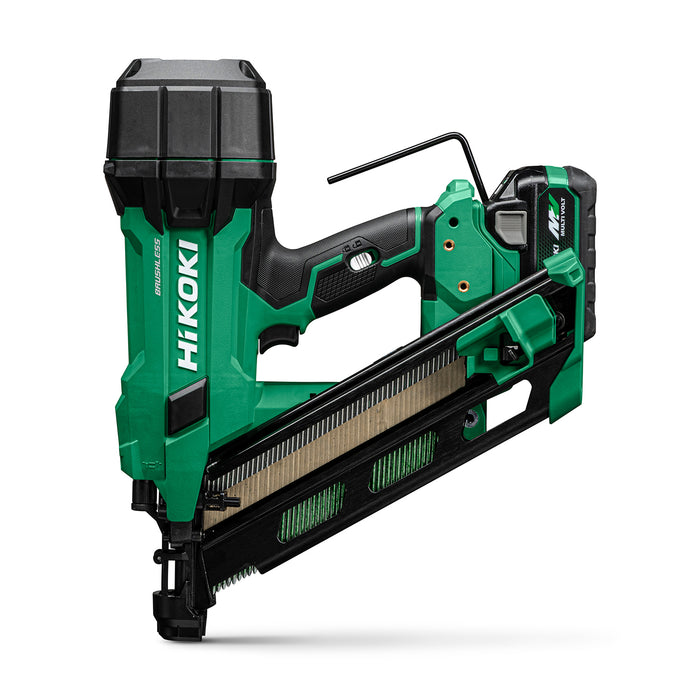 Hikoki 18V 90mm Clipped Head Framing Nailer 2 x 5.0Ah  batteries, charger and case - NR1890DCAJPZ