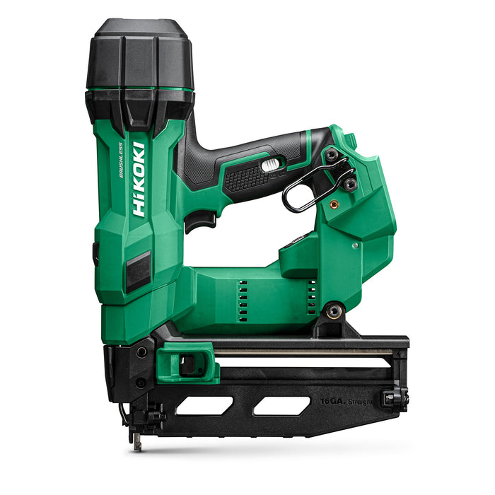 Hikoki 18V 16GA Brushless Straight Finish Nailer with 2 x 2.0Ah batteries, charger and case - NT1865DSAJXZ