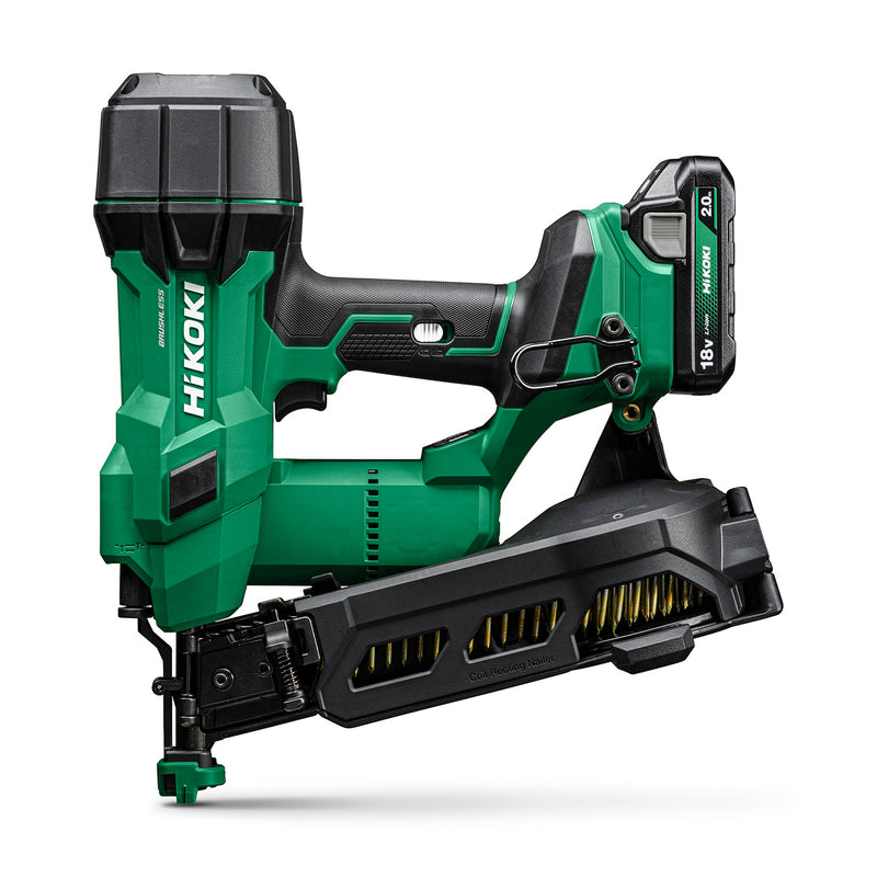 HiKOKI 18V Coil Nailer 2Ah batteries and charger - NV1845DAJXZ