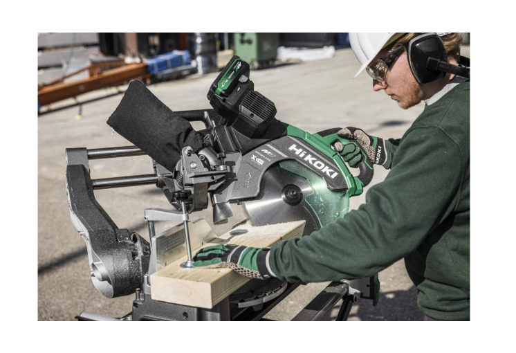 HiKOKI C3612DRAW4Z 36V 305mm Dual-Bevel Sliding Compound Mitre Saw – Brushless Motor, Shadow Line