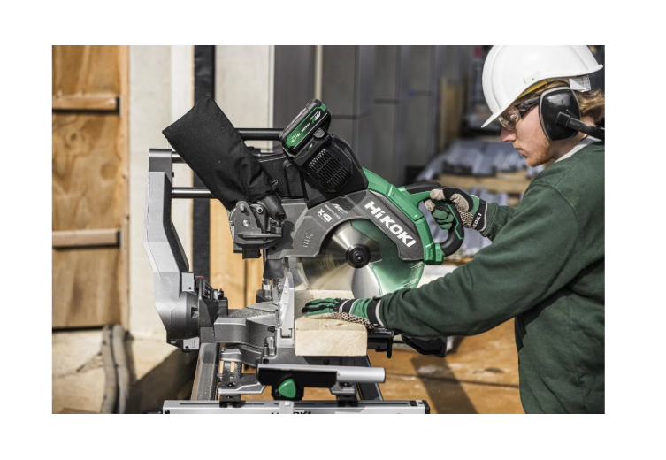 HiKOKI C3612DRAW4Z 36V 305mm Dual-Bevel Sliding Compound Mitre Saw – Bare Unit