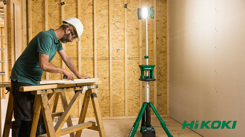 HiKOKI UB18DGJ4Z 18v Cordless Stand Light (IP55) - 4000/700lm - Body Only
