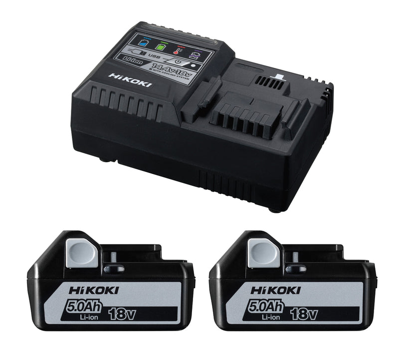 HiKOKI UC18YSL3JKZ 18v Starter Pack 3 - 2 x BSL1850MA & UC18YSL3