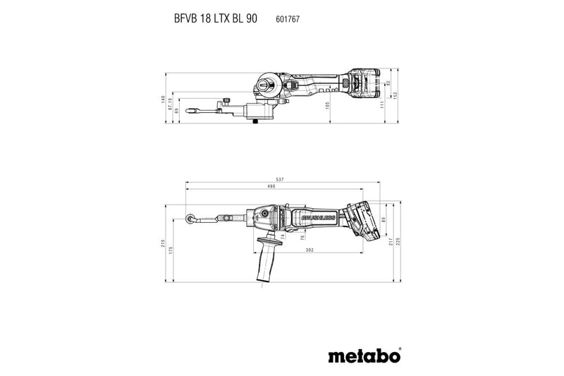 Metabo BFVB 18 LTX BL 90 (601767840) 18V Brushless Cordless Band File - Body Only product image 6