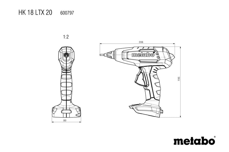 Metabo HK 18 LTX 20 (600797840) 18V Cordless Hot Glue Gun - Body Only product image 8