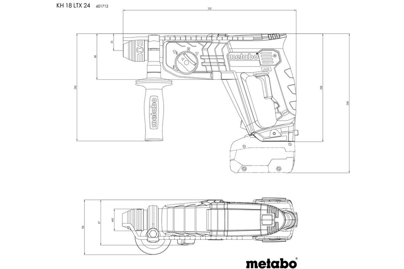 Metabo KH 18 LTX 24 (601712840) 18V Cordless SDS-Plus Hammer - Body Only product image 3