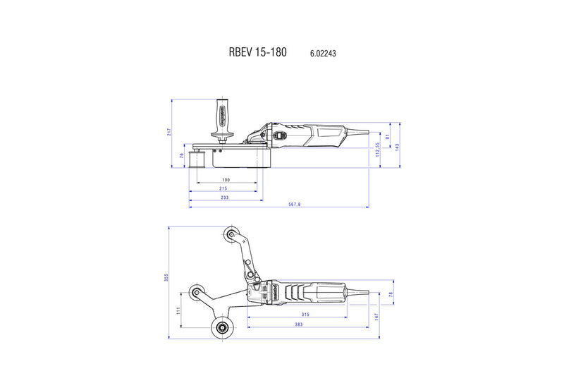 Metabo RBE 15-180 Set (602243500) 240V Tube Belt Sander product image 2