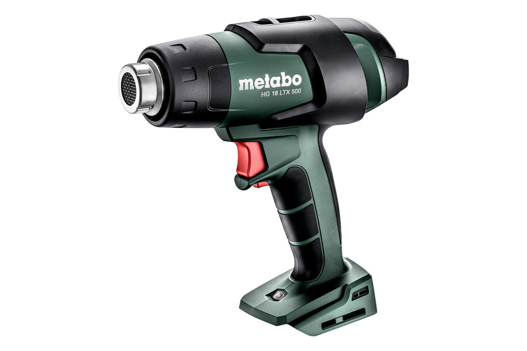 Metabo HG 18 LTX 500 Cordless Hot Air Gun – 18V, 300/500°C, 200/160 l/min | SKU: 610502840