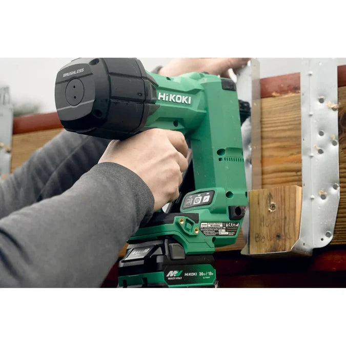 HiKOKI NR1838DKAJXZ 18V Brushless Metal Connector Nailer Kit (2 x 5.0Ah Multi Volt Batteries)