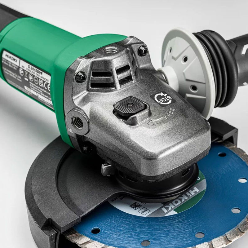 HiKOKI G3613DVFW2Z 125mm MultiVolt Cordless Disc Grinder, With Brake - Bare Unit (Paddle Switch)