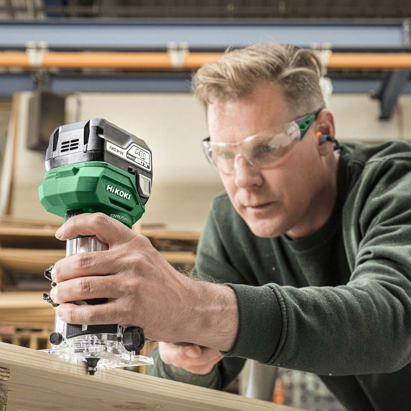 HiKOKI M1808DA/JPZ 18V 1/4 Inch Cordless Trim Router Kit with 1 x Compact 5ah Battery Kit