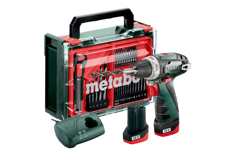 Metabo PowerMaxx BS Basic Set (600080710) 12V Cordless Drill Driver Kit (2 x 2Ah Batteries) product image