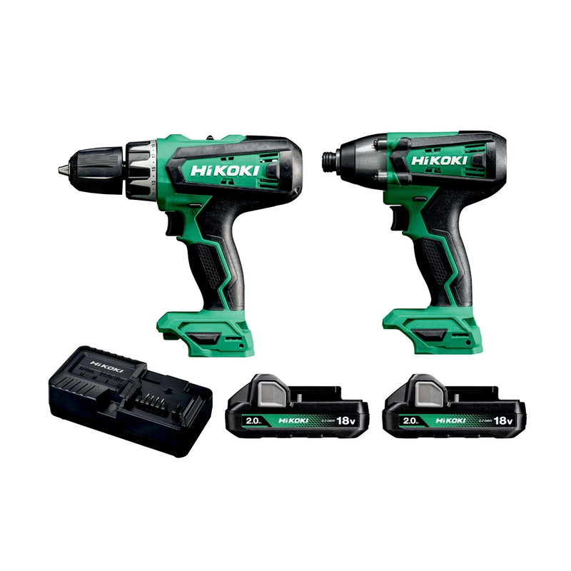 HiKOKI KC18DFXJAZ 18V Combi Kit (DV18DFX, WH18DFX, 2 x BSL1820M & UC18YKSL)