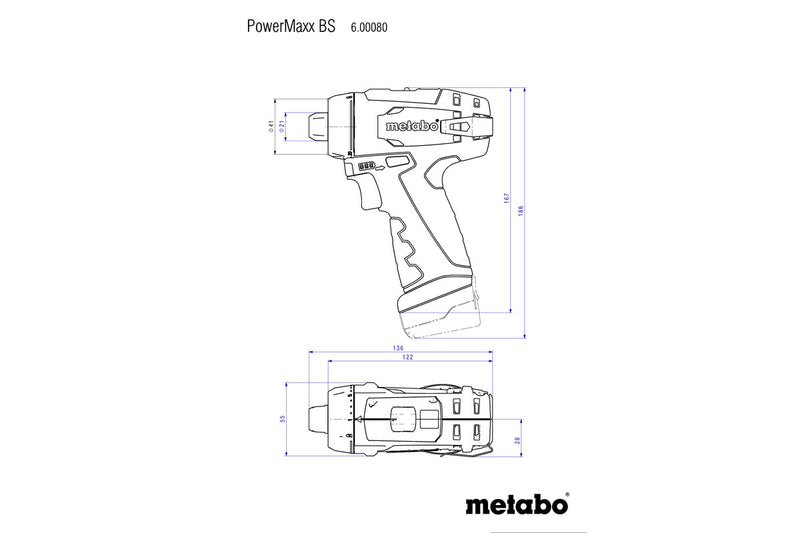 Metabo PowerMaxx BS Basic Set (600080710) 12V Cordless Drill Driver Kit (2 x 2Ah Batteries) product image 9