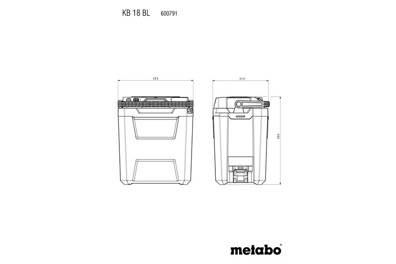 Metabo KB 18 BL (600791380) 18V Brushless Cordless Cooling Box - Body Only product image 5