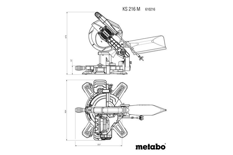 Metabo KS 216 M (610216380) 240V Mitre Saw product image 9