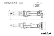 Metabo GVB 18 LTX BL 11-28 (600826850) 18V Brushless Cordless Die Grinder - Body Only product image 9