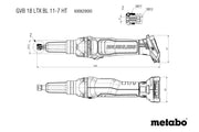Metabo GVB 18 LTX BL 11-7 HT (600829850) 18V Brushless Cordless Die Grinder - Body Only product image 5