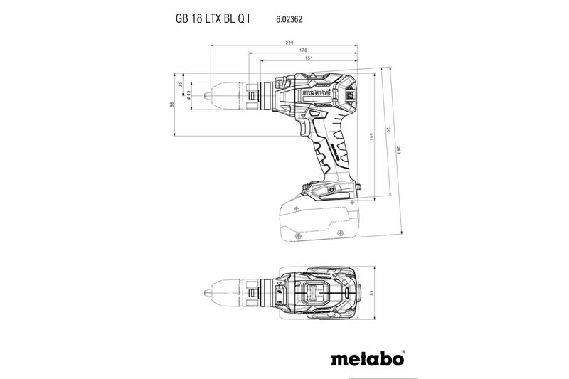Metabo GB 18 LTX BL Q I (602362840) 18V Brushless Cordless Tapper - Body Only product image 10