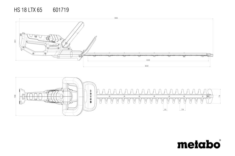 Metabo HS 18 LTX 65 (601719850) 18V Cordless Hedge Trimmer - Body Only product image 12