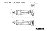 Metabo GVB 18 LTX BL 11-28 Compact (600828850) 18V Brushless Cordless Die Grinder - Body Only product image 4