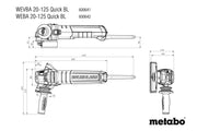 Metabo WEBA 20-125 Quick BL (600642000) 240V Brushless Angle Grinder product image 9