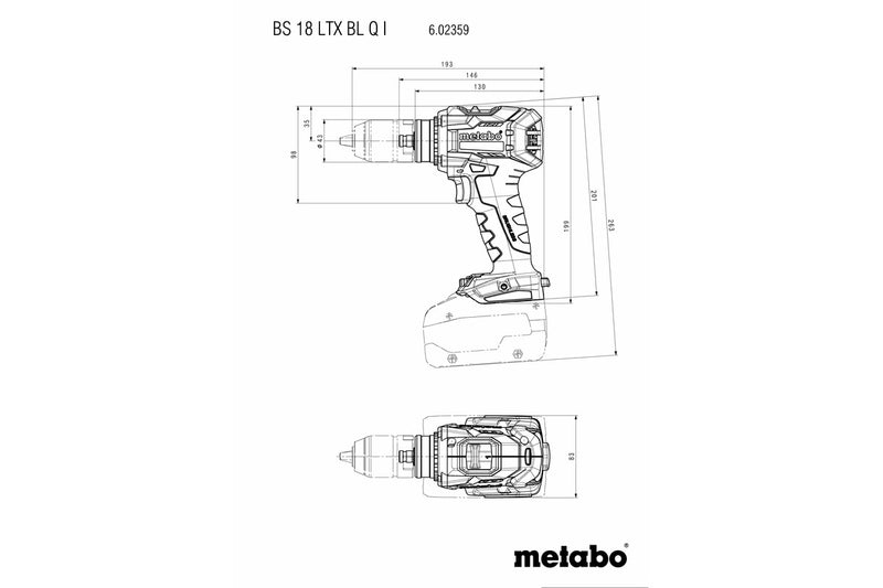 Metabo BS 18 LTX BL Q I (602359840) 18V Brushless Cordless Drill Driver - Body Only product image 9