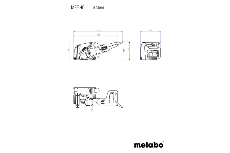 Metabo MFE 40 (604040590) 240V Wall Chaser product image 7