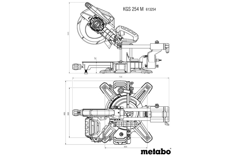 Metabo KGS 254 M (613254380) 240V Mitre Saw product image 11