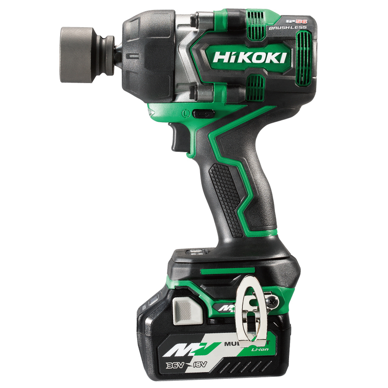 HiKOKI WR36DE/JRZ 36v MultiVolt Impact Wrench 12.7mm Square Drive 770Nm Kit - 2 x 2.5Ah Li Ion Batteries