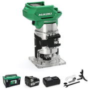 HiKOKI M1808DA/JPZ 18V 1/4 Inch Cordless Trim Router Kit with 1 x Compact 5ah Battery Kit
