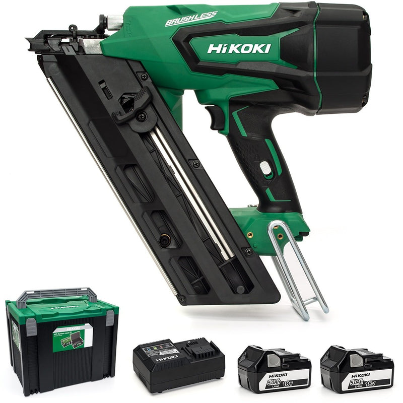 HiKOKI / Hitachi NR1890DBCL/JP 18v First Fixed Framing Nailer - 2 x 5.0Ah Batteries - NR1890DBCL/JP